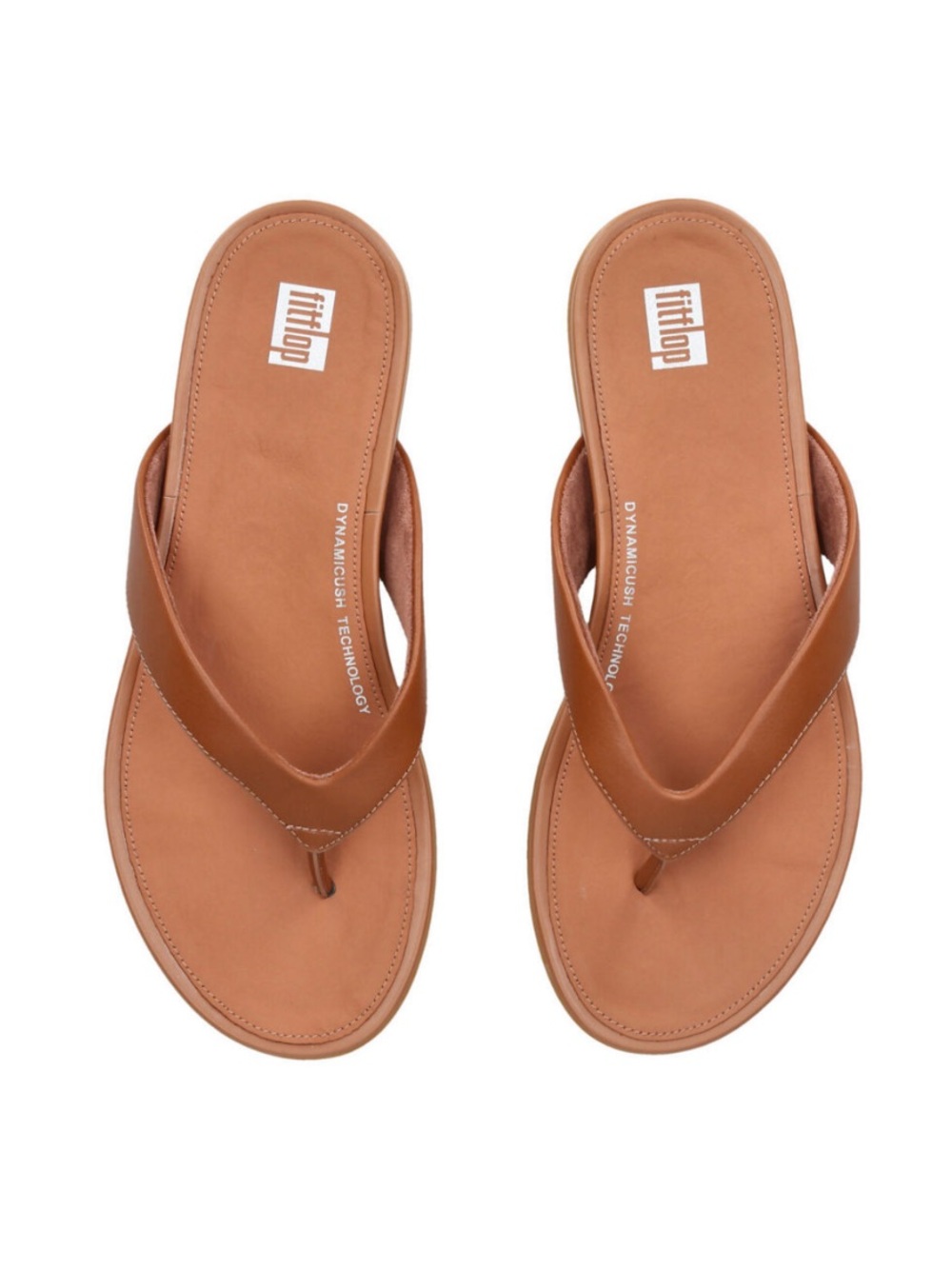 Fitflop Women's Tan Leather Flip Flop Sandals